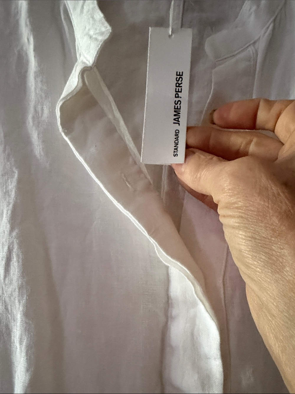 JAMES PERSE DRAWSTRING WAIST LINEN DRESS - Picture 2 of 7